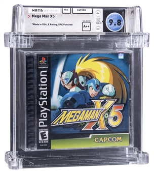 2001 PS1 PlayStation (USA) "Mega Man X5" Sealed Video Game - WATA 9.8/A++